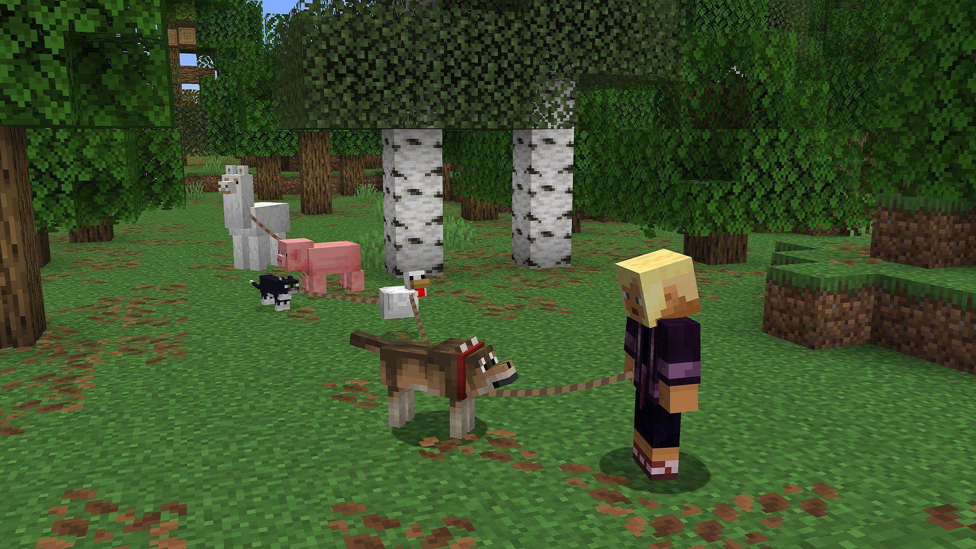 Leads can be crafted without slimeballs in Minecraft (Image via Mojang Studios)